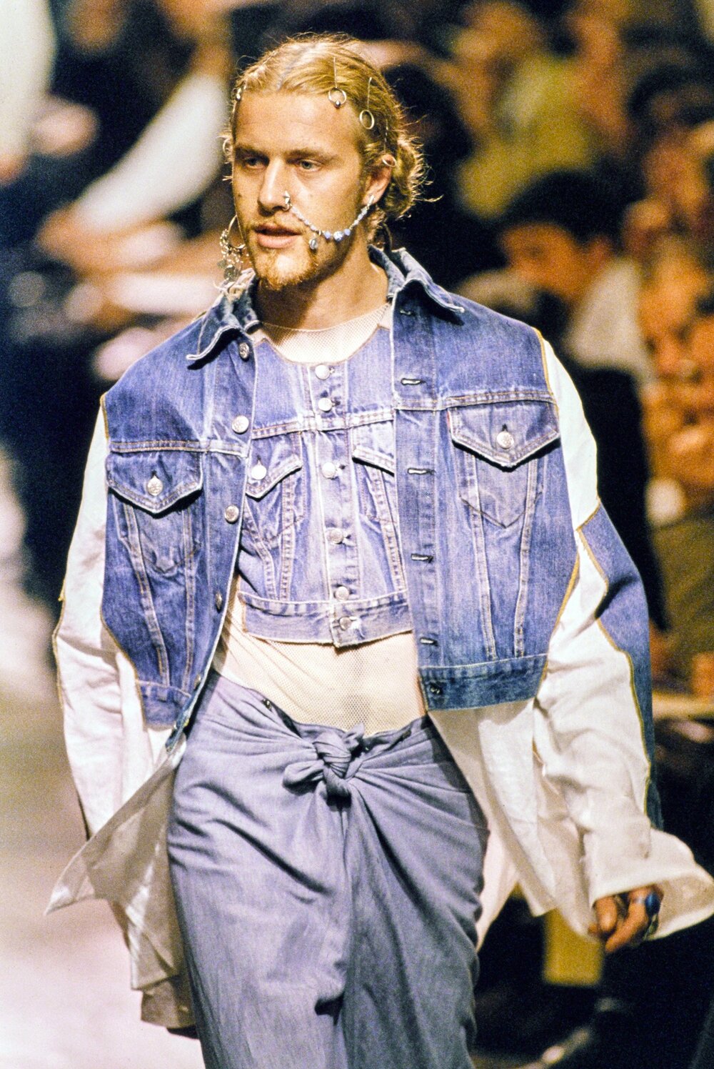 Jean Paul Gaultier S/S 1994 deconstructed denim shirt — JAMES VELORIA